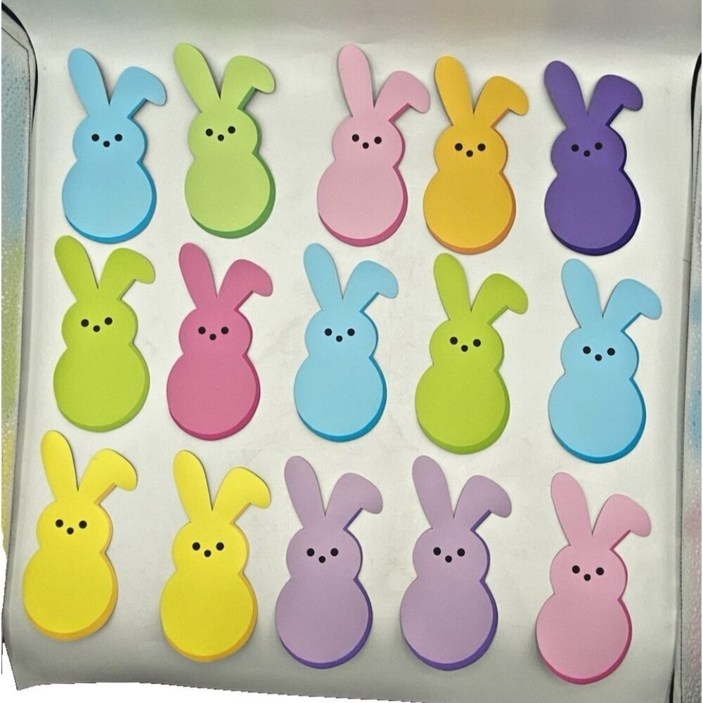 15 Pcs Easter Fridge Magnets Bunny Peeps Multicolor Spring Decorations Spring